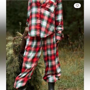 Aerie Street Flannel Trouser Pajama Set